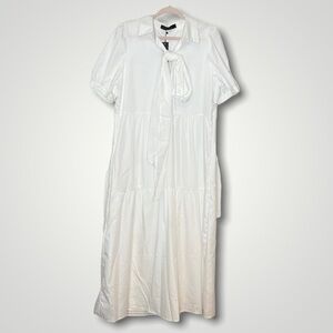 Zanzea tiered boho maxi dress in white
